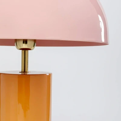 Afbeelding van Kare Josy tafellamp, roze/oranje, staal, hoogte 51 cm