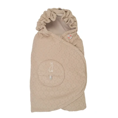 Afbeelding van Lodger Wikkeldoek Maxi cosi Auto Speelkleed Fleece 0 3J Beige