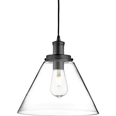 Afbeelding van Searchlight PYRAMID Hanglamp 1 lichts Mat Zwart