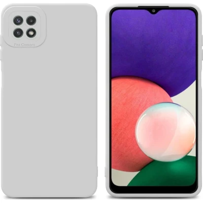 Afbeelding van Cadorabo Hoesje geschikt voor Samsung Galaxy A22 5G in Fluid WIT Beschermhoes gemaakt van flexibel TPU silicone Cover Case
