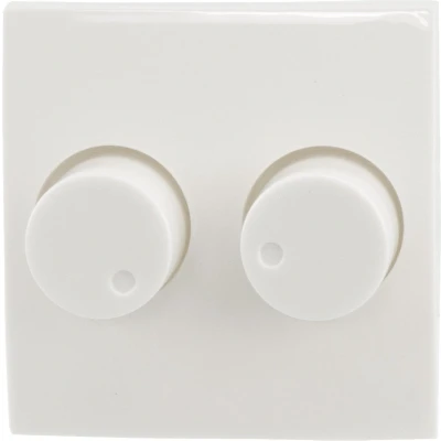 Afbeelding van Berker S1 centraalplaat met knop duodimmer voor afdekraam polarwit 54.003.86