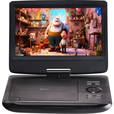 Afbeelding van Denver MT 1097 Draagbare DVD speler 25.4 cm 10 inch Energielabel: C (A G) Werkt op een accu, Incl. 12 V auto aansluitkabel Zwart
