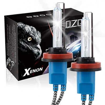 Afbeelding van DZG H11 H8 H9 HID xenonlampen, vervangingsset voor koplampen, 35 W, lamp, 6000 K, auto, wit, 2 stuks
