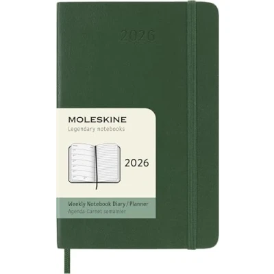 Afbeelding van Moleskine 12 Maanden Agenda 2026 Wekelijks Pocket Zachte Kaft Mirthe Groen