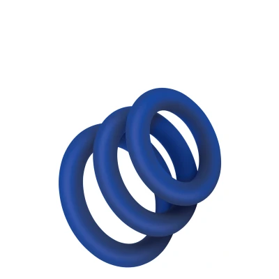 Afbeelding van ZOLO Cockring EXTRA THICK SILICONE COCK RING 3 PK Blauw