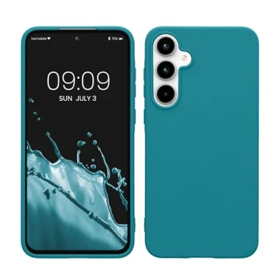 Afbeelding van kwmobile telefoonhoesje geschikt voor Samsung Galaxy A55 5G Hoesje smartphone Back cover in petrol
