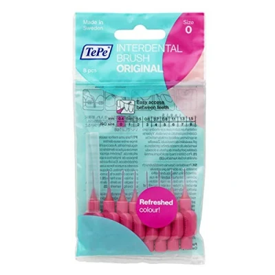Afbeelding van TePe Interdentale Ragers Original 0,4 mm Roze blister à 8 stuks
