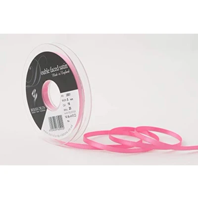 Afbeelding van Berisfords Dubbelzijdig satijnen lint, 5 mm, roze