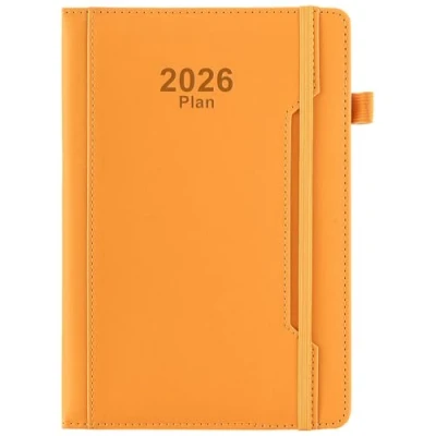Afbeelding van Academische agenda 2026 tot december 2026, DIN A5, pagina per dag, schooljaar van januari hardcover met penhouder, voorvak, gekleurd maandtabblad, sluiting
