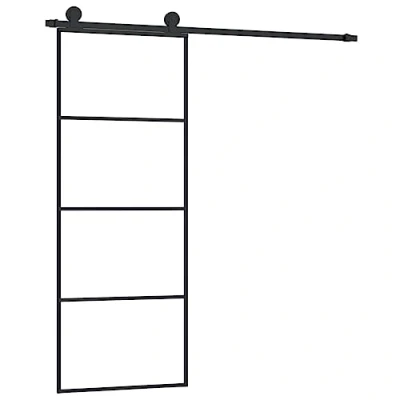 Afbeelding van VidaXL Schuifdeur met beslag 76x205 cm ESG glas en aluminium