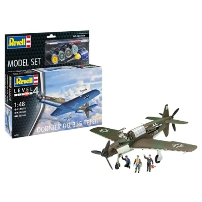 Afbeelding van 1:48 Revell 63795 Dornier Do 335 Pfeil Propeller Vliegtuig Model Set Plastic Modelbouwpakket