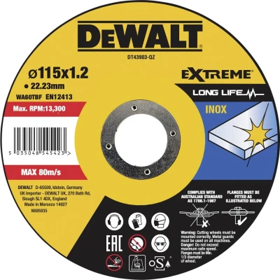 Afbeelding van DEWALT DT43903 QZ Doorslijpschijf 1 stuk(s)