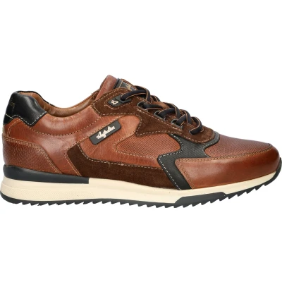 Afbeelding van Australian Footwear Bakersville Sneakers laag, Heren, Maat: 40, Cognac Veloursleer
