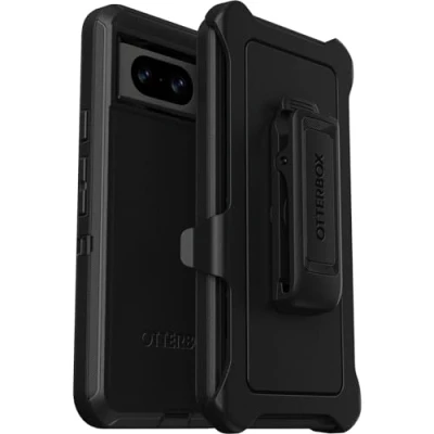 Afbeelding van OtterBox Defender beschermhoes voor Google Pixel 8, schokbestendig, valbescherming, extreem robuust, beschermhoes, ondersteunt 5 x meer vallen dan militaire standaard, zwart, levering zonder