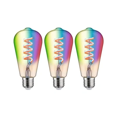 Afbeelding van 29164 Paulmann Home LED lamp E27 Energielabel: G (A G) 6.3 W RGBW Goud