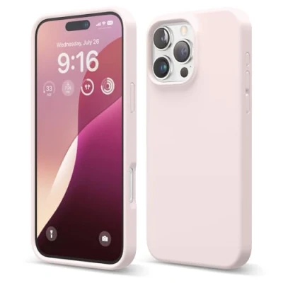 Afbeelding van elago Compatibel met iPhone 16 Pro Max hoesje, hoogwaardige vloeibare siliconen hoes, volledige beschermhoes, schokbestendig, slanke telefoonhoes