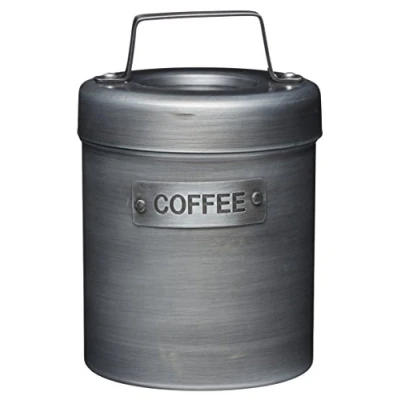Afbeelding van KitchenCraft Industrial Kitchen Koffie bus voorraadpot 11 x 16 Centimeter Ijzer Grijs