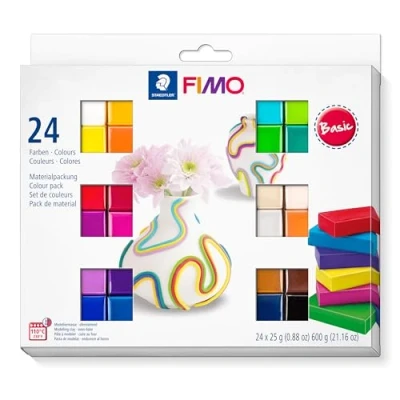 Afbeelding van 24 Basic Colours Pack Set Fimo Soft