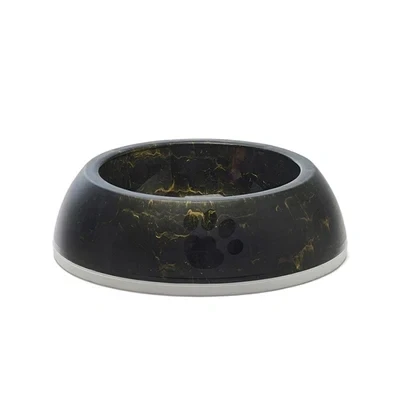 Afbeelding van Savic Voerbak delice 2 marble zwart / goud