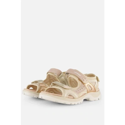 Afbeelding van ECCO Outdoorsandalen, Dames, Maat: 37, Multicolor limestone Leer en textiel