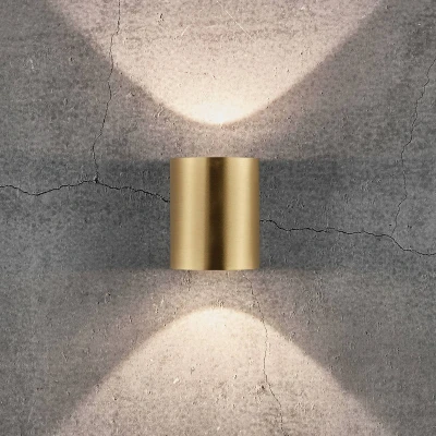 Afbeelding van Nordlux Canto 2 49701035 LED buitenlamp (wand) 12 W Messing