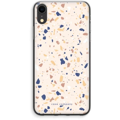 Afbeelding van Case Company® hoesje geschikt voor iPhone XR Terrazzo N23 Soft Cover Telefoonhoesje Bescherming aan alle Kanten en Schermrand