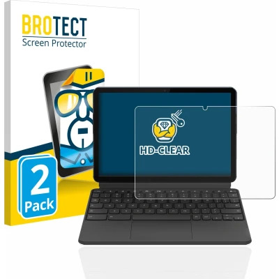 Afbeelding van BROTECT Screenprotector voor Lenovo IdeaPad Duet Chromebook 10.1&quot; (Landschapsmodus) Folie Beschermfolie transparant (2 Stuks)