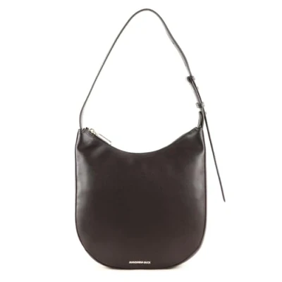 Afbeelding van MANDARINA DUCK Leren Schoudertas Luna Hobo Mole Donkerbruin
