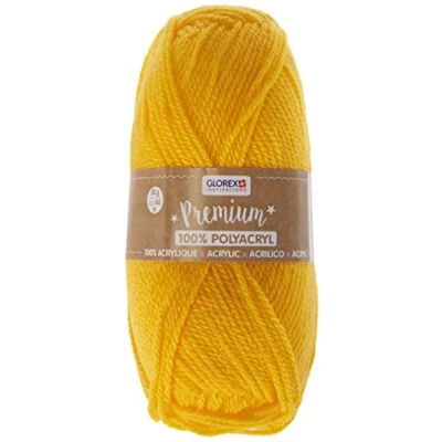 Afbeelding van Glorex 5 1001 00 Premium wol, 100% acryl, eenvoudig te gebruiken, veelzijdig inzetbaar, warm, zacht, krast niet, 50 g, ca. 140 m