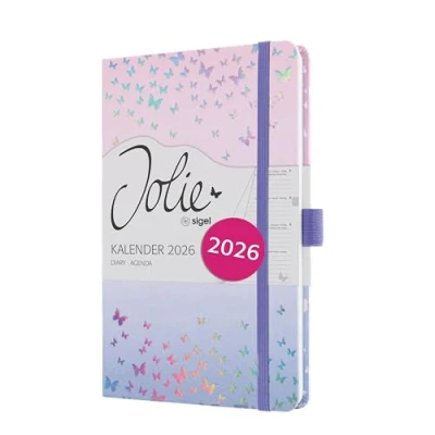 Afbeelding van SIGEL J6347 Wochenkalender Jolie 2026, ca. A5, violettrosa