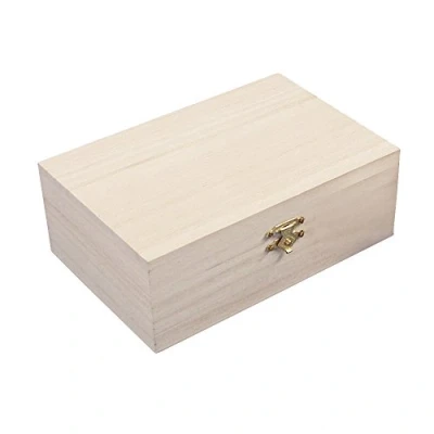 Afbeelding van Rayher 62295000 Houten kist met deksel en ratelsluiting, 15 x 10 5,5 cm