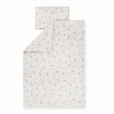 Afbeelding van Julius Zöllner, Beddengoed voor kinderen, Kinderbeddengoed Jersey Savannah Beige 100 x 135 + 40 60 cm