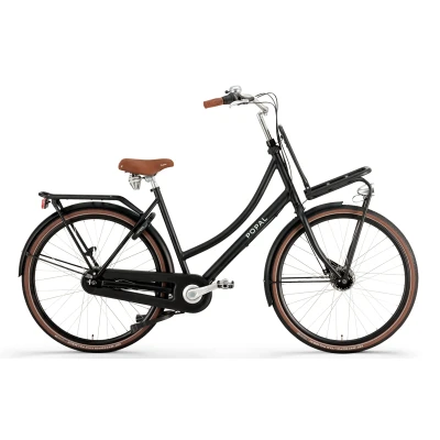 Afbeelding van Popal Daily Dutch Prestige N7 2023 Dames Transportfiets Mat Zwart 59 Cm + 30.00 Inruilkorting