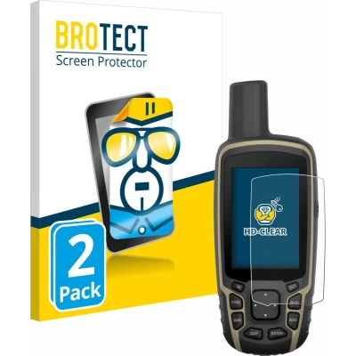 Afbeelding van BROTECT Screenprotector voor Garmin GPSMAP 65s Folie Beschermfolie transparant (2 Stuks)