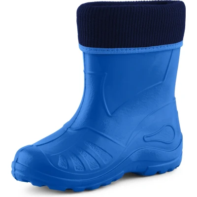 Afbeelding van Ladeheid Kinder Regenlaarzen Rubber met Binnenschoen EVA Wasbare LA KL Kids Blauw 34