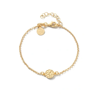 Afbeelding van Casa Jewelry dames Bump S armband verguld in de kleur Goud, maat: 16 19 cm