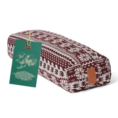 Afbeelding van #DoYourYoga Hoekig Yoga bolster »Paravati« Meditatiekussen met bio organische boekweit schalen vulling L67 cm &amp; diam.13 Style (9)