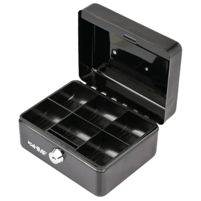 Afbeelding van Geldkassette zwart 15x12x8cm