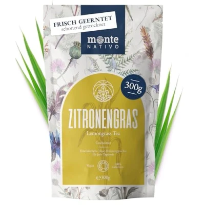 Afbeelding van Monte Nativo Citroengrasthee (300 g), gedroogd, 100% puur en natuurlijk, als kruidenthee of cadeau, fruitthee