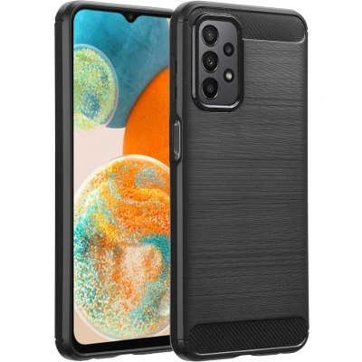 Afbeelding van imoshion Hoesje Geschikt voor Samsung Galaxy A23 (5G) Siliconen Brushed Backcover Zwart