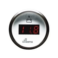Afbeelding van Wema Silver Serie Voltmeter LED 12V wit