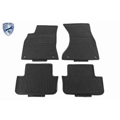 Afbeelding van VAICO V10 7494 Vloermatset Rubber voor en achter 4 Zwart Op maat gemaakt AUDI: A4 B8 Avant, Saloon