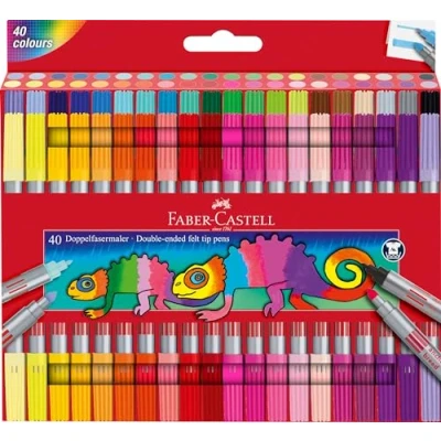 Image de Pochette 40 Feutres double pointe Faber Castell