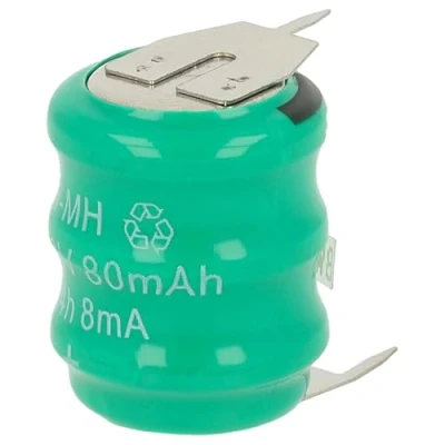 Afbeelding van vhbw NiMH Vervangende knoopcel voor type V80H, 3 pinnen, 80 mAh, 3,6 V, geschikt modelbouwbatterijen enz.