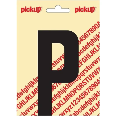 Afbeelding van Plakletter Nobel 120mm zwart P