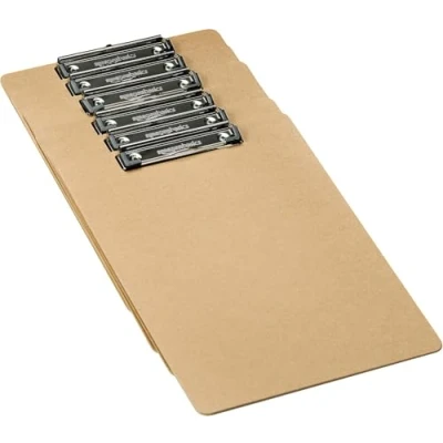 Afbeelding van Amazon Basics Set van 6 klemborden voor hardboard Bruin