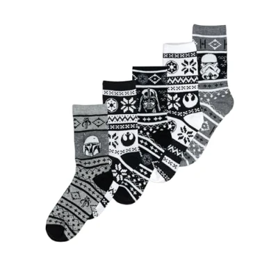 Afbeelding van United Labels Star Wars 5 paar herensokken zwart en wit maat 40 45, meerkleurig, 45 EU, Meerkleurig