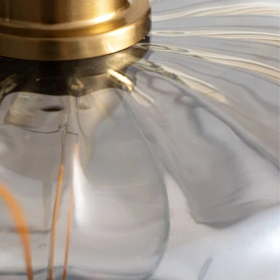 Afbeelding van Lindby hanglamp Hildur, 6 lamps, rookgrijs, glas