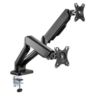 Image de Double bras support articulé pour moniteur T&#039;n&#039;b Noir