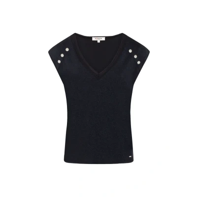 Afbeelding van Morgan Tshirt print, Dames, Maat: XS, Marine